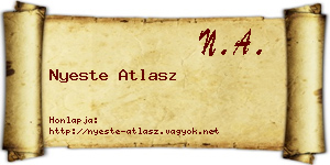Nyeste Atlasz névjegykártya
